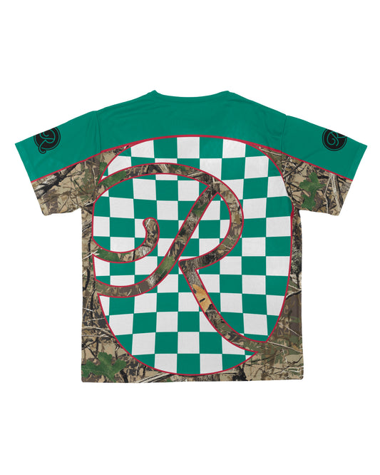 'Green Checkerboard' Mesh Jersey