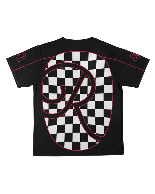 'Black Checkerboard' Mesh Jersey