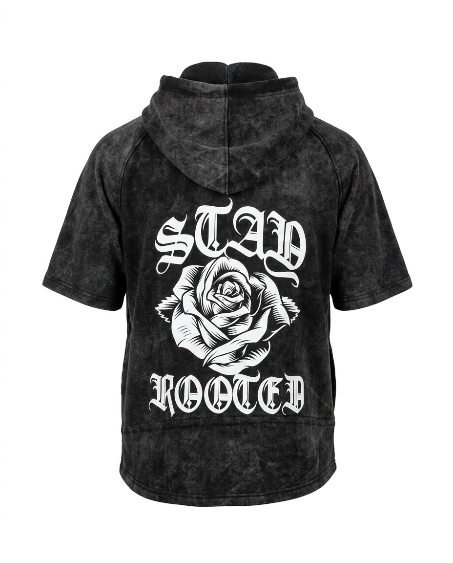 "Stay Rooted" Washed SS Hoodie