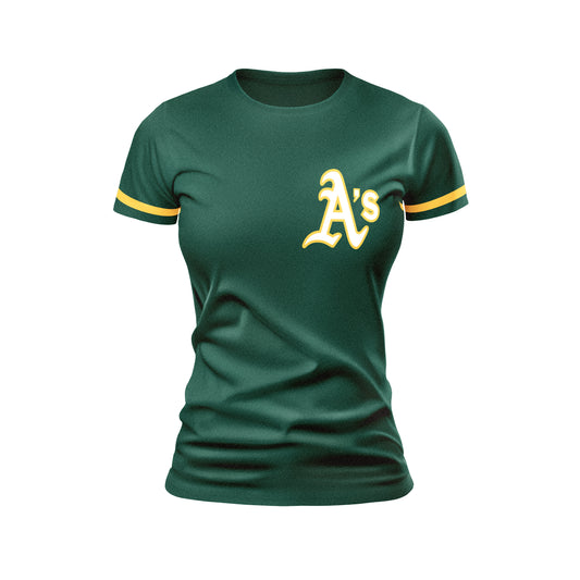 PVLL A's Personalized Name & Number Womens Tee