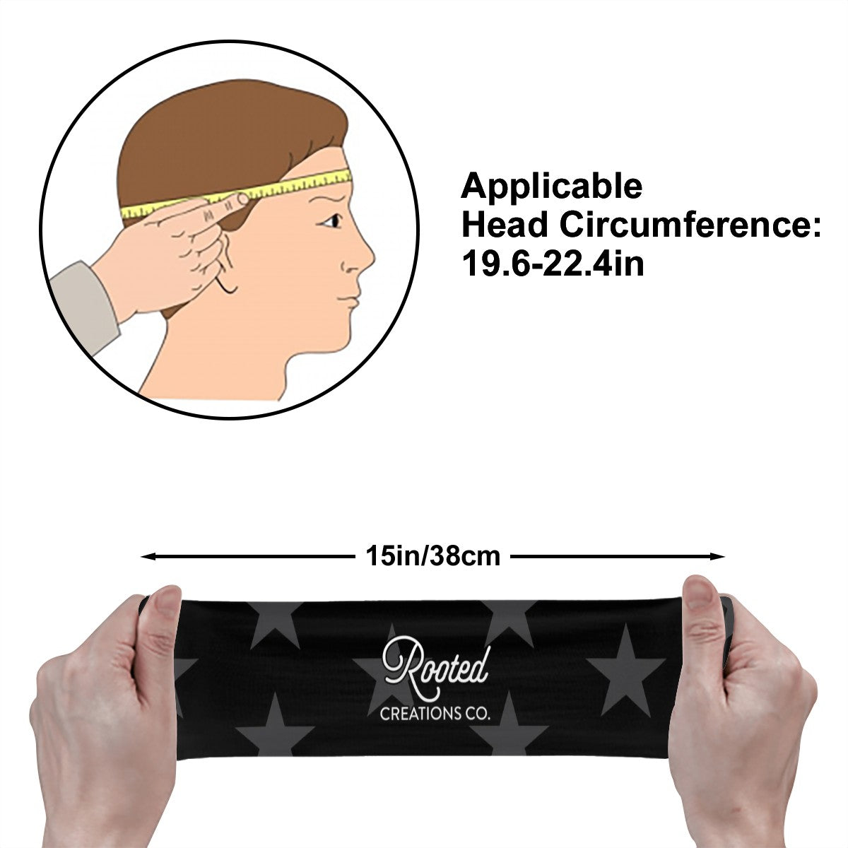 Rooted Creations Dark Stars Sports Headband