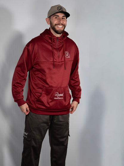 High Neck Quarter Zip - Maroon