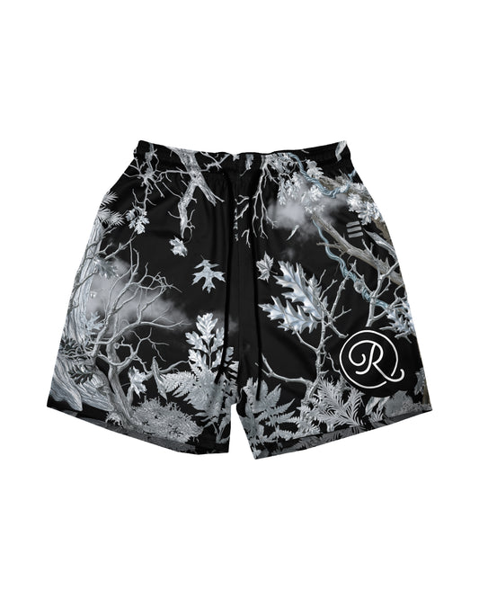 'Chrome Forest' Mesh Shorts